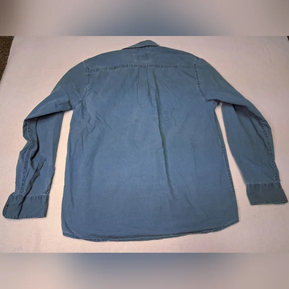 Wrangler Men's Denim Blue Casual Shirt - Picture 10 of 11